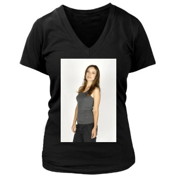 Olivia Wilde Women's Deep V-Neck TShirt