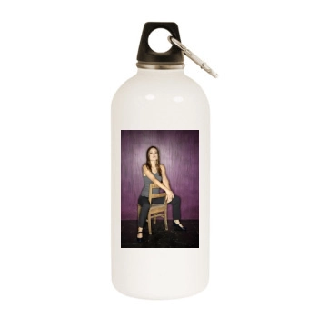 Olivia Wilde White Water Bottle With Carabiner