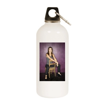 Olivia Wilde White Water Bottle With Carabiner