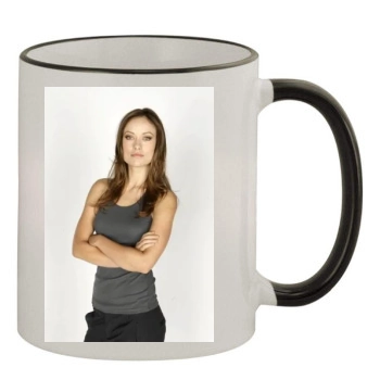 Olivia Wilde 11oz Colored Rim & Handle Mug