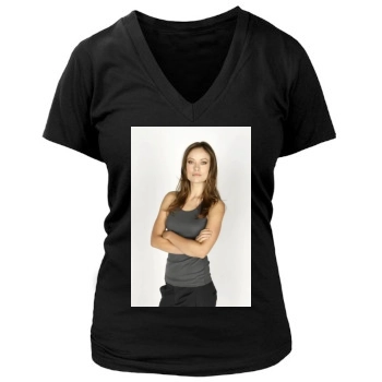 Olivia Wilde Women's Deep V-Neck TShirt