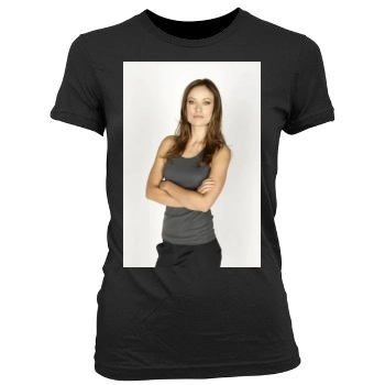 Olivia Wilde Women's Junior Cut Crewneck T-Shirt