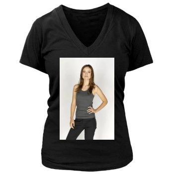 Olivia Wilde Women's Deep V-Neck TShirt