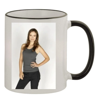 Olivia Wilde 11oz Colored Rim & Handle Mug