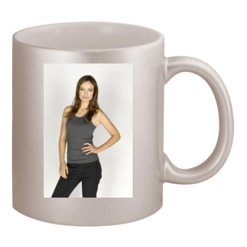 Olivia Wilde 11oz Metallic Silver Mug