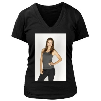 Olivia Wilde Women's Deep V-Neck TShirt