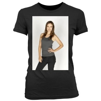 Olivia Wilde Women's Junior Cut Crewneck T-Shirt