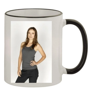 Olivia Wilde 11oz Colored Rim & Handle Mug