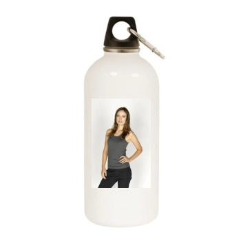 Olivia Wilde White Water Bottle With Carabiner