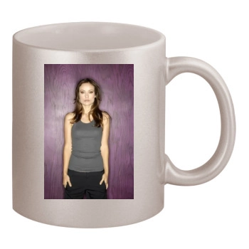 Olivia Wilde 11oz Metallic Silver Mug