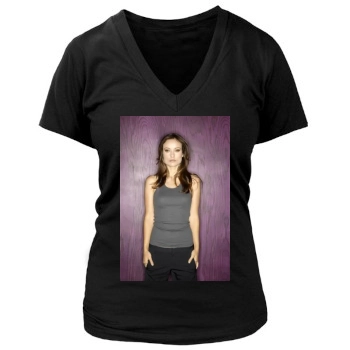 Olivia Wilde Women's Deep V-Neck TShirt