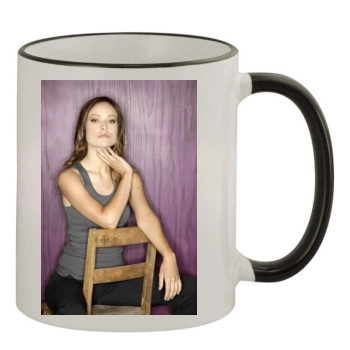 Olivia Wilde 11oz Colored Rim & Handle Mug