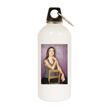 Olivia Wilde White Water Bottle With Carabiner