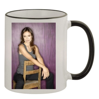 Olivia Wilde 11oz Colored Rim & Handle Mug