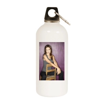 Olivia Wilde White Water Bottle With Carabiner