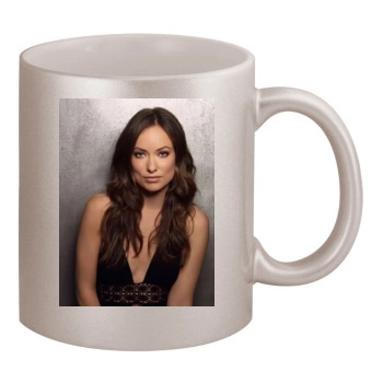 Olivia Wilde 11oz Metallic Silver Mug