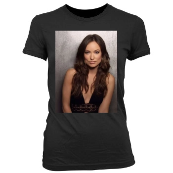 Olivia Wilde Women's Junior Cut Crewneck T-Shirt