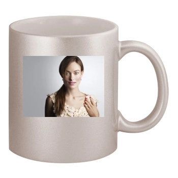 Olivia Wilde 11oz Metallic Silver Mug