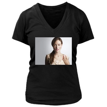 Olivia Wilde Women's Deep V-Neck TShirt