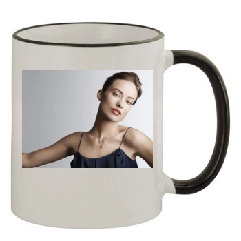 Olivia Wilde 11oz Colored Rim & Handle Mug