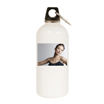 Olivia Wilde White Water Bottle With Carabiner