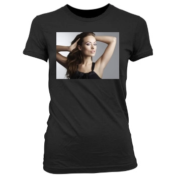 Olivia Wilde Women's Junior Cut Crewneck T-Shirt