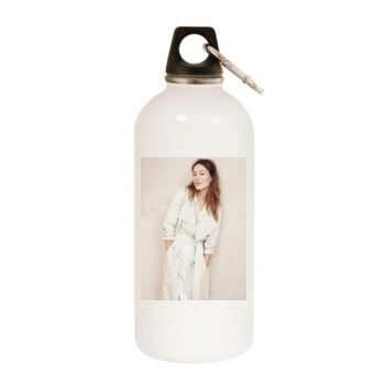 Olivia Wilde White Water Bottle With Carabiner