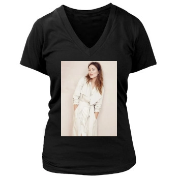 Olivia Wilde Women's Deep V-Neck TShirt