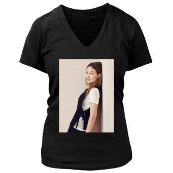 Olivia Wilde Women's Deep V-Neck TShirt