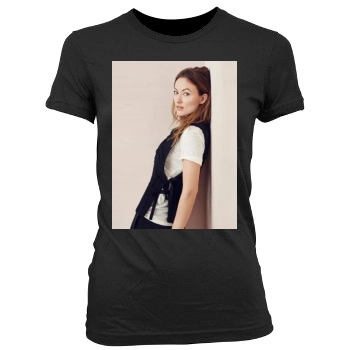 Olivia Wilde Women's Junior Cut Crewneck T-Shirt