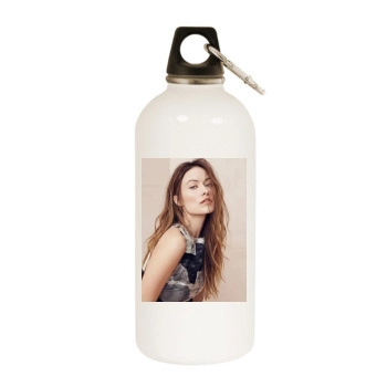 Olivia Wilde White Water Bottle With Carabiner