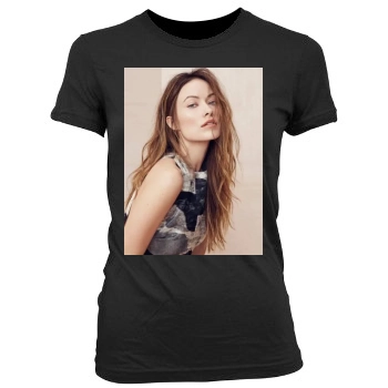 Olivia Wilde Women's Junior Cut Crewneck T-Shirt