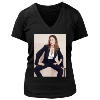 Olivia Wilde Women's Deep V-Neck TShirt