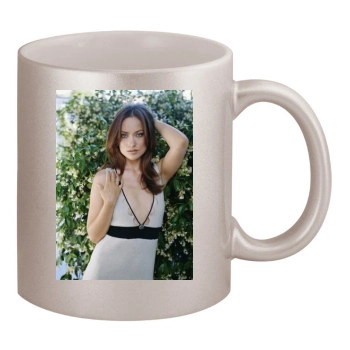 Olivia Wilde 11oz Metallic Silver Mug