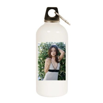 Olivia Wilde White Water Bottle With Carabiner