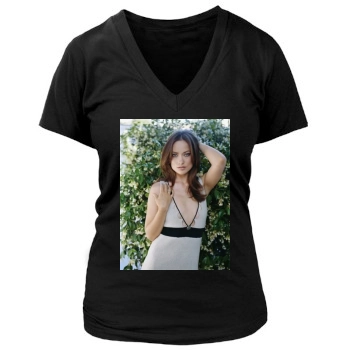 Olivia Wilde Women's Deep V-Neck TShirt