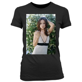 Olivia Wilde Women's Junior Cut Crewneck T-Shirt