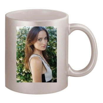 Olivia Wilde 11oz Metallic Silver Mug