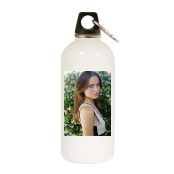 Olivia Wilde White Water Bottle With Carabiner