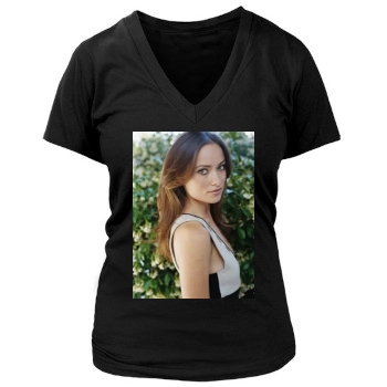 Olivia Wilde Women's Deep V-Neck TShirt