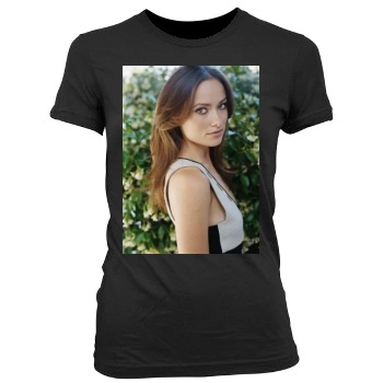 Olivia Wilde Women's Junior Cut Crewneck T-Shirt