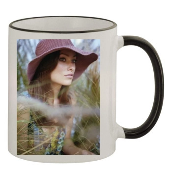 Olivia Wilde 11oz Colored Rim & Handle Mug