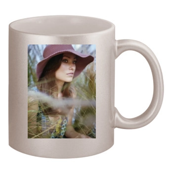 Olivia Wilde 11oz Metallic Silver Mug