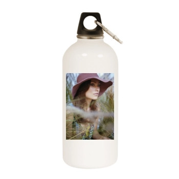 Olivia Wilde White Water Bottle With Carabiner