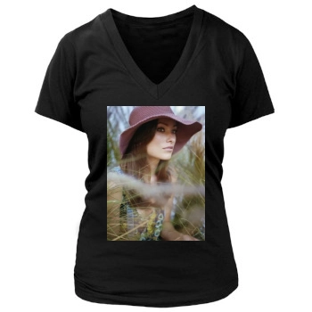 Olivia Wilde Women's Deep V-Neck TShirt