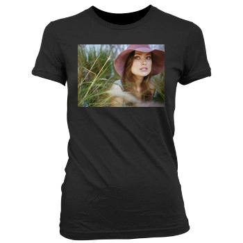 Olivia Wilde Women's Junior Cut Crewneck T-Shirt