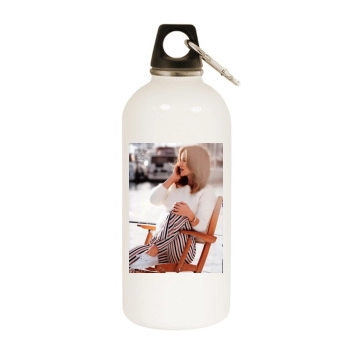 Olivia Wilde White Water Bottle With Carabiner