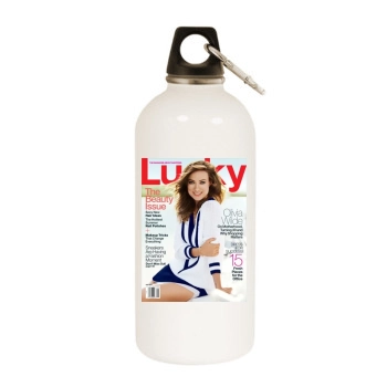 Olivia Wilde White Water Bottle With Carabiner