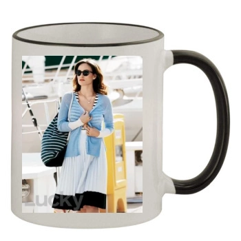 Olivia Wilde 11oz Colored Rim & Handle Mug