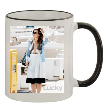 Olivia Wilde 11oz Colored Rim & Handle Mug